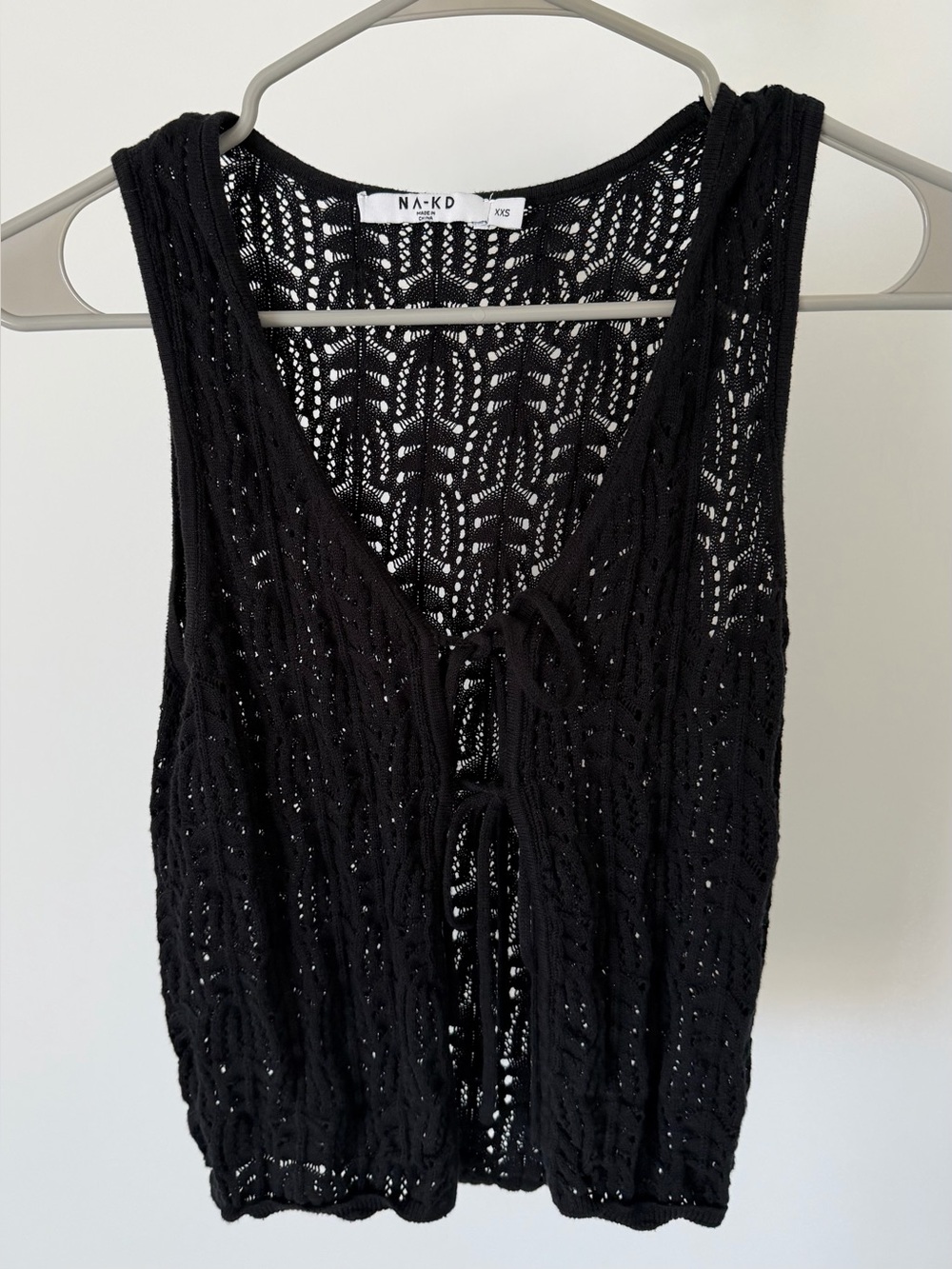 NA-KD Knitted Crochet Vest